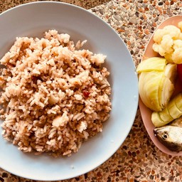 ข้าวผัดน้ำพริกกะปิ+ปลาทู