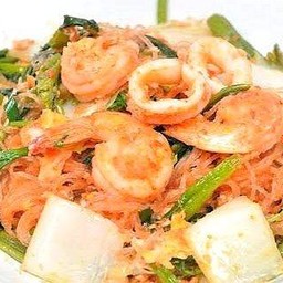 สุกี้ทะเลแห้งมีกุ้ง