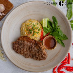 Cauliflower Fried Rice with Grilled Australian Striploin and Jeaw Sauce