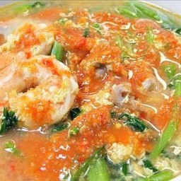 สุกี้น้ำทะเล มีกุ้ง