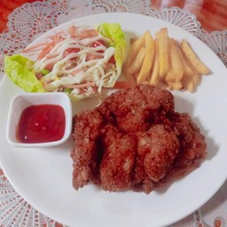 สเต็กสะโพกไก่ทอด