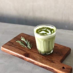 Hot matcha latte