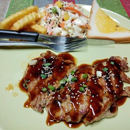 สเต็กอกไก่ ซอลเทอริยากิ