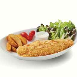 สเต็กปลาทอดอัลมอนด์ไวท์ครีมซอส