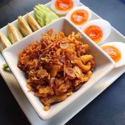 น้ำพริกกากหมู ไข่ต้มมะตูม 2 ฟอง