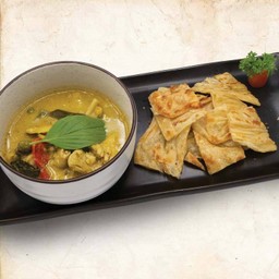 โรตีแกงเขียวหวานไก่