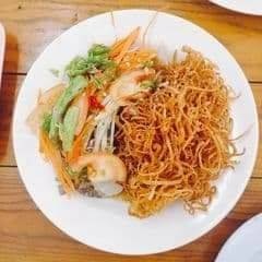 ตำเห็ดเข็มทองทอดทะเล
