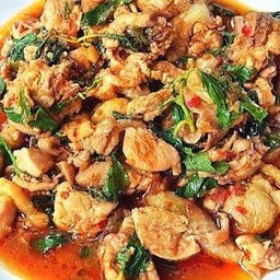 กระเพราไก่รสเด็ด(กับข้าว)