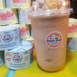 นมหมีปั่นโอวัลติน