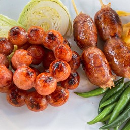 ชุดคู่ใจ ไส้กรอกหมูข้าว+ไส้กรอกหมูวุ้นเส้น