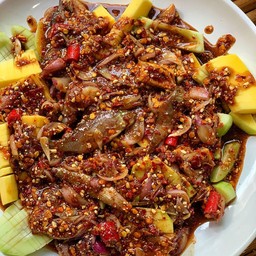 แจ่วข้าวคั่วหอมปลาแหลกต่อนลาวๆราด มะม่วงเบามะม่วงแก้วขมิ้นรสสับๆ