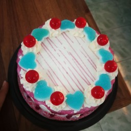 เค้กเนยสดหน้าเยลลี่หัวใจ