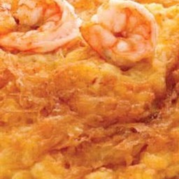 ข้าวไข่เจียวกุ้งไข่2ฟอง กุ้ง3 ตัว(เติมผักได้ทุกอย่าง)ระบุด้วย