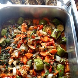 ผัดมะเขือยาวกับหมูสับ