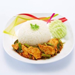 ข้าวพริกแกงหมูชิ้น, ไก่, เครื่องใน (โปรดระบุมาค่ะ)- เฮงเฮงอาหารตามสั่ง