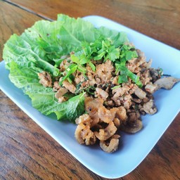 ลาบหมูค่ัว(แบบไม่ใส่เลือด)