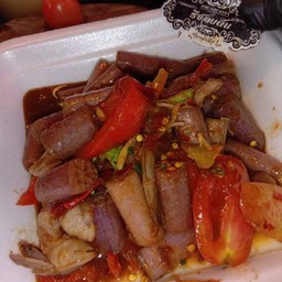 ตำสายบัวกุ้งสด