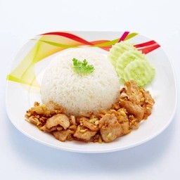 ข้าวราดกระเทียมพริกไทยไก่, หมู (โปรดระบุมาค่ะ) - ครัวกระเพราหอม (อาหารตามสั่ง)