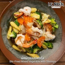 ผัดผักรวมมิตรกุ้ง