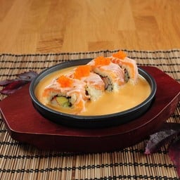 โรลแซลมอนชีสกระทะร้อน