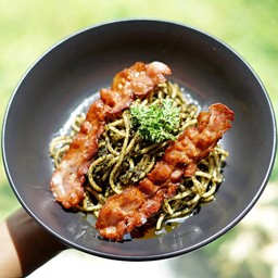 Set 82 Spaghetti  Pesto Bacon