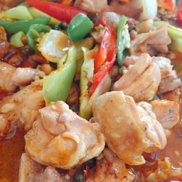 ไก่ผัดพริกเผา
