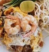 ผัดไทยกุ้งสด