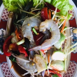 ตำกุ้งสด