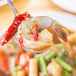 ตำกุ้งสด