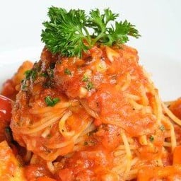 สปาเก็ตตี้ Arrabiata เจ (มังสวิรัติ)