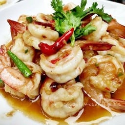 ผัดต้มยำแห้งกุ้ง