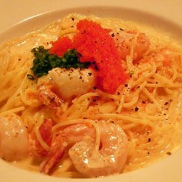 สปาเก็ตตื้คาโบนาร่าไข่กุ้ง