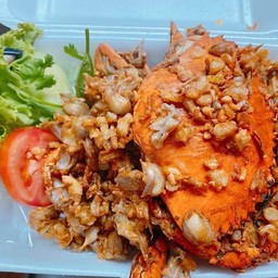 ปูไข่ทอดกระเทียม