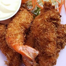 สลัดกุ้งทอด