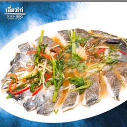 ปลากระพงนึ่งบ๊วย(ตัว)