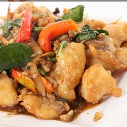 เนื้อปลาเก๋าผัดฉ่า