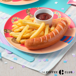 Kids Menu Grilled Pork Sausage and Chips