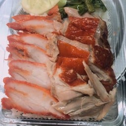 ข้าวหมูแดงผสมเป็ด