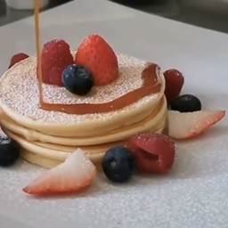 Signature Salted Caramel Pancakes