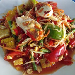 ตำข้าวโพดไข่เค็ม