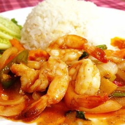 ข้าวราดผัดพริกเผา