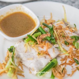 เนื้อปลากระพงลวกจิิ้ม