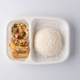 เนื้อปลากระพงทอดน้ำปลาราดข้าว