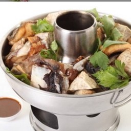 เนื้อปลาเก๋าต้มเผือก