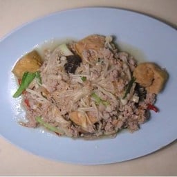 เห็ดเข็มทองผัดเต้าหู้หมูสับ