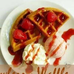 สตรอว์เบอร์รี่วาฟเฟิล  #ระบุไอศกรีม