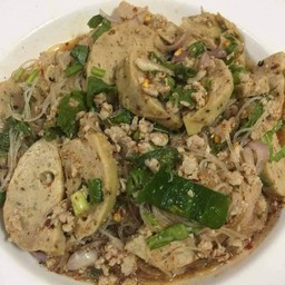 ลาบวุ้นเส้นหมูสับ+หมูยอ
