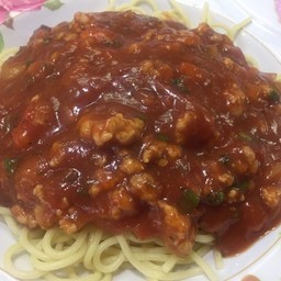 Spaghetti Tomato Sauce With Minced Pork