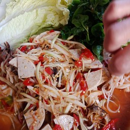 ตำปลาร้าหมูยอ