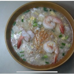 ข้าวต้มกุ้งใส่ไข่